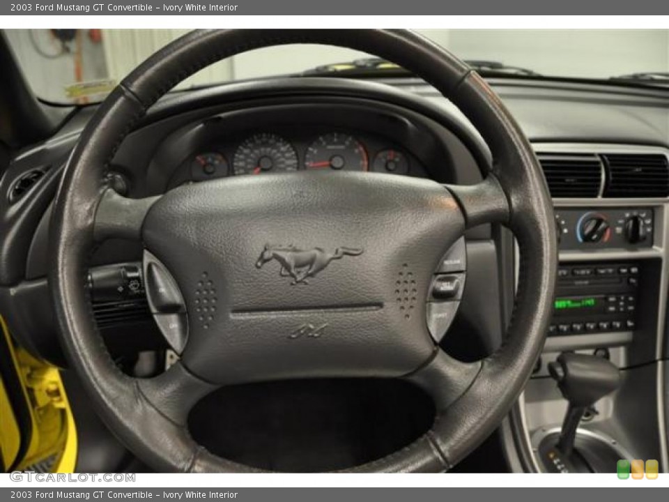 Ivory White Interior Steering Wheel For The 2003 Ford