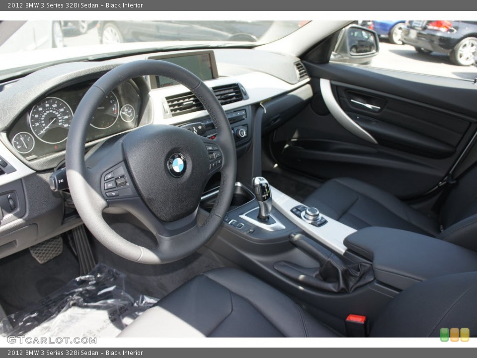 Black Interior Prime Interior for the 2012 BMW 3 Series 328i Sedan #66416704
