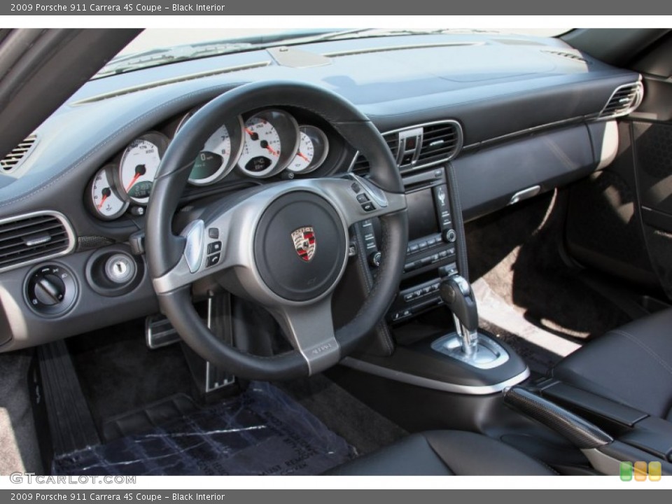 Black Interior Dashboard for the 2009 Porsche 911 Carrera 4S Coupe #66416815