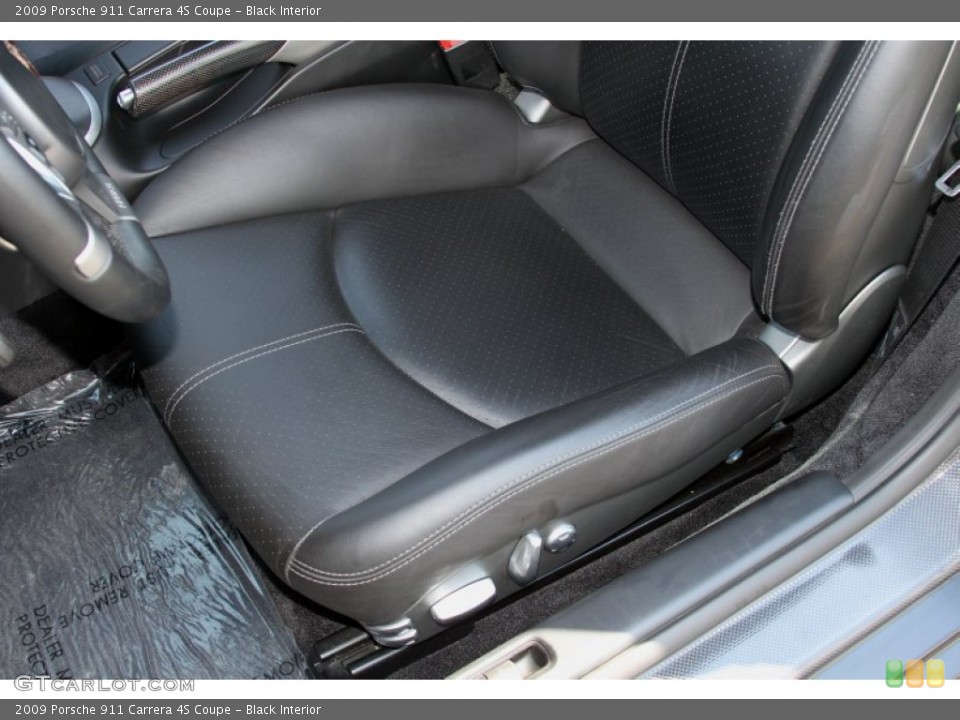 Black Interior Front Seat for the 2009 Porsche 911 Carrera 4S Coupe #66416842