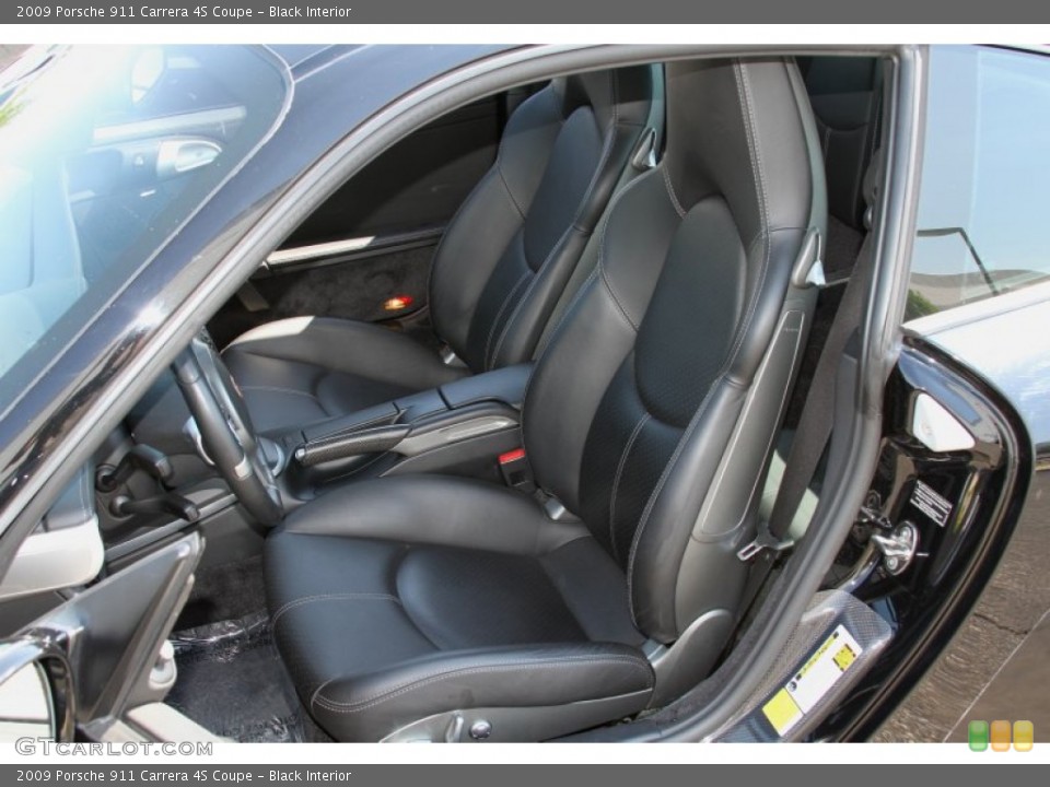 Black Interior Front Seat for the 2009 Porsche 911 Carrera 4S Coupe #66416848