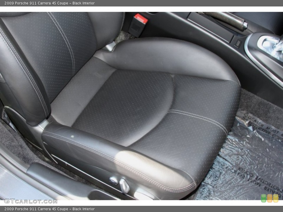 Black Interior Front Seat for the 2009 Porsche 911 Carrera 4S Coupe #66416860