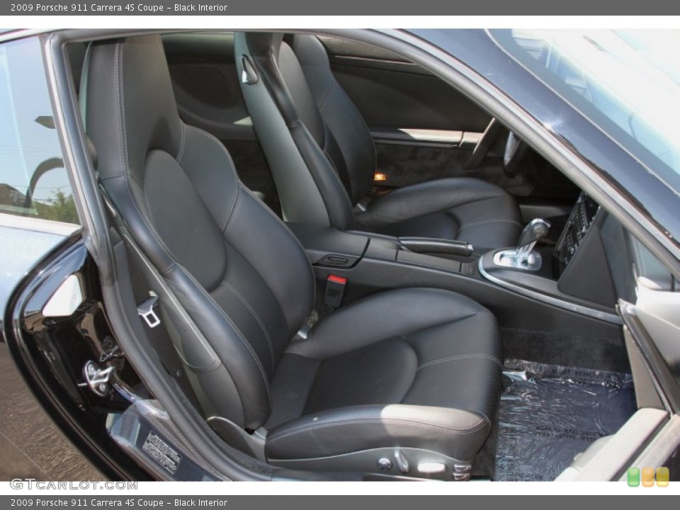 Black Interior Front Seat for the 2009 Porsche 911 Carrera 4S Coupe #66416863