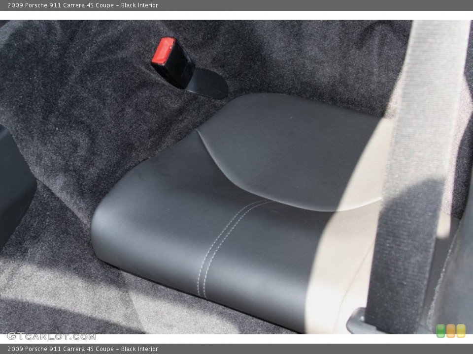 Black Interior Rear Seat for the 2009 Porsche 911 Carrera 4S Coupe #66416881