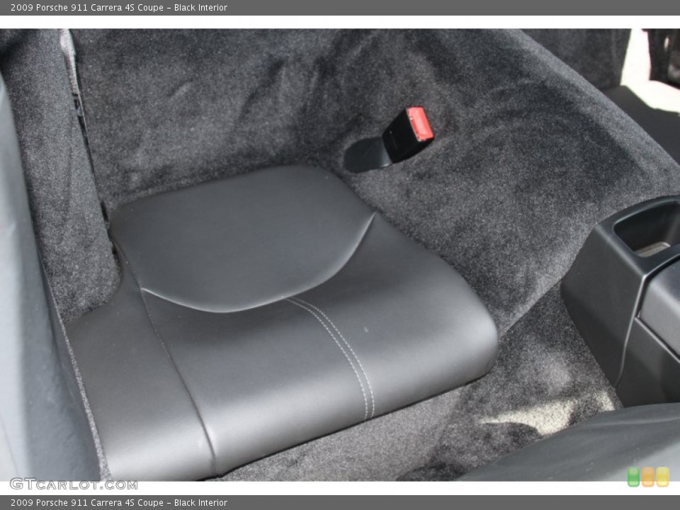 Black Interior Rear Seat for the 2009 Porsche 911 Carrera 4S Coupe #66416890
