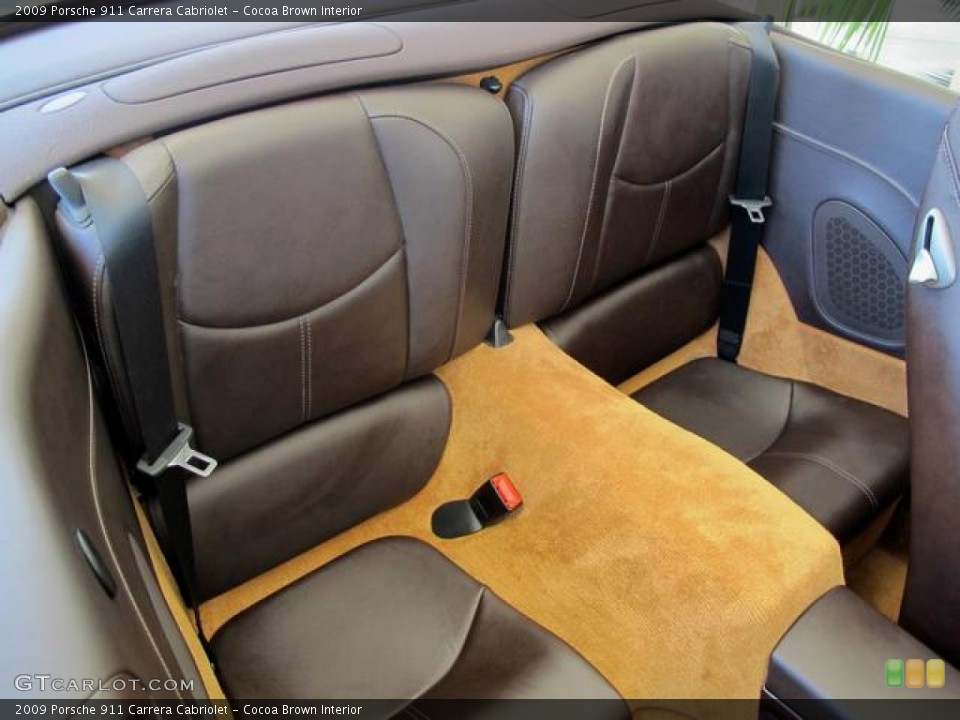 Cocoa Brown Interior Rear Seat for the 2009 Porsche 911 Carrera Cabriolet #66423010