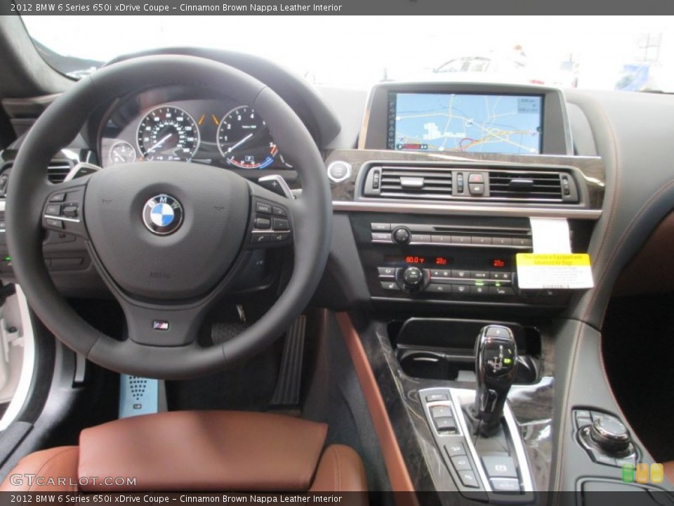 Cinnamon Brown Nappa Leather Interior Dashboard for the 2012 BMW 6 Series 650i xDrive Coupe #66426220