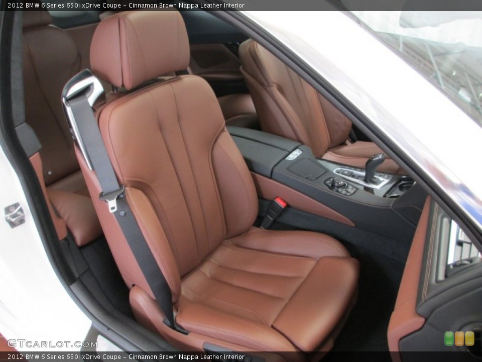 Cinnamon Brown Nappa Leather Interior Front Seat for the 2012 BMW 6 Series 650i xDrive Coupe #66426238