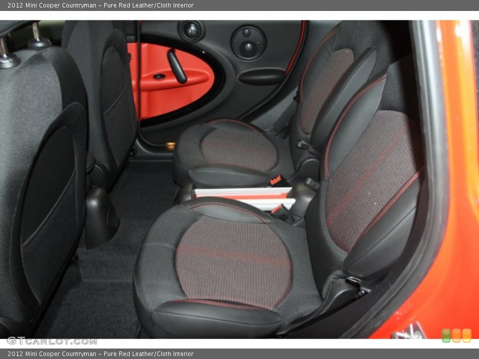Pure Red Leather/Cloth Interior Rear Seat for the 2012 Mini Cooper Countryman #66426889