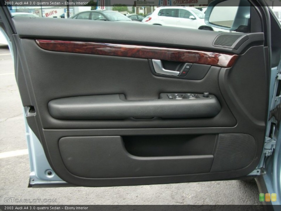 Ebony Interior Door Panel for the 2003 Audi A4 3.0 quattro Sedan #66427003