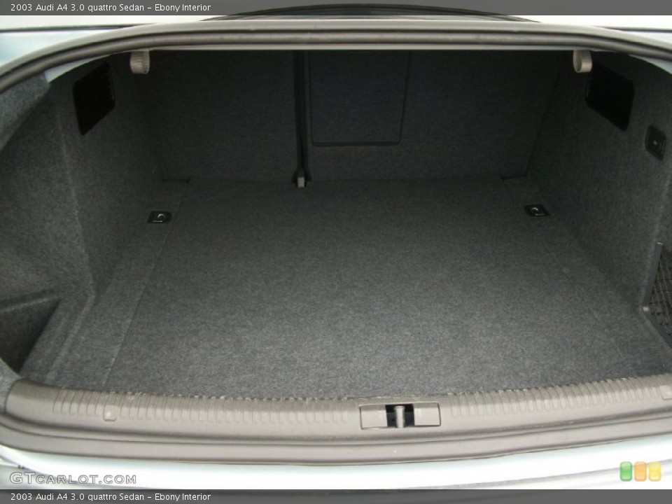 Ebony Interior Trunk for the 2003 Audi A4 3.0 quattro Sedan #66427054