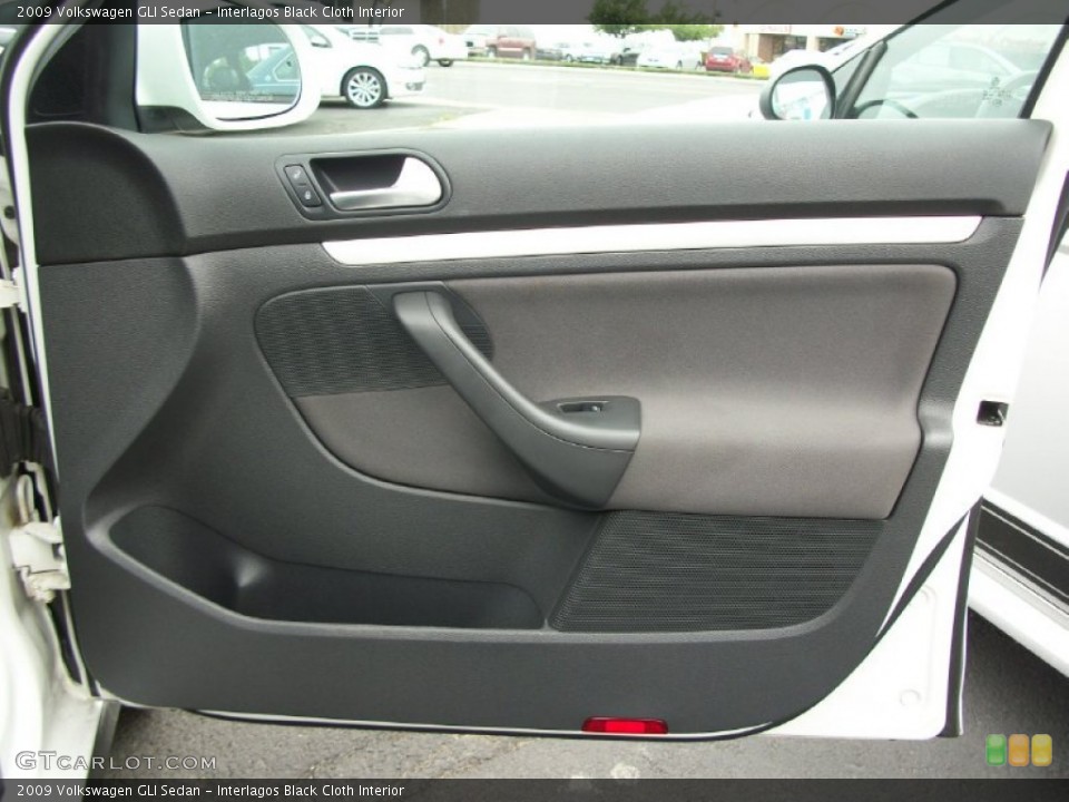 Interlagos Black Cloth Interior Door Panel for the 2009 Volkswagen GLI Sedan #66427132