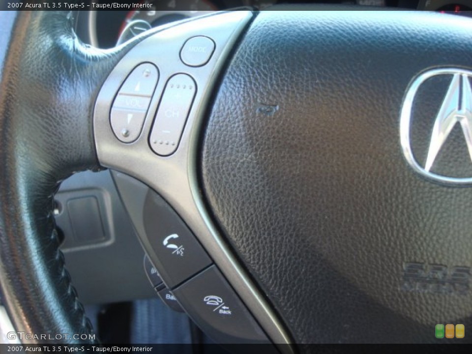 Taupe/Ebony Interior Controls for the 2007 Acura TL 3.5 Type-S #66427819