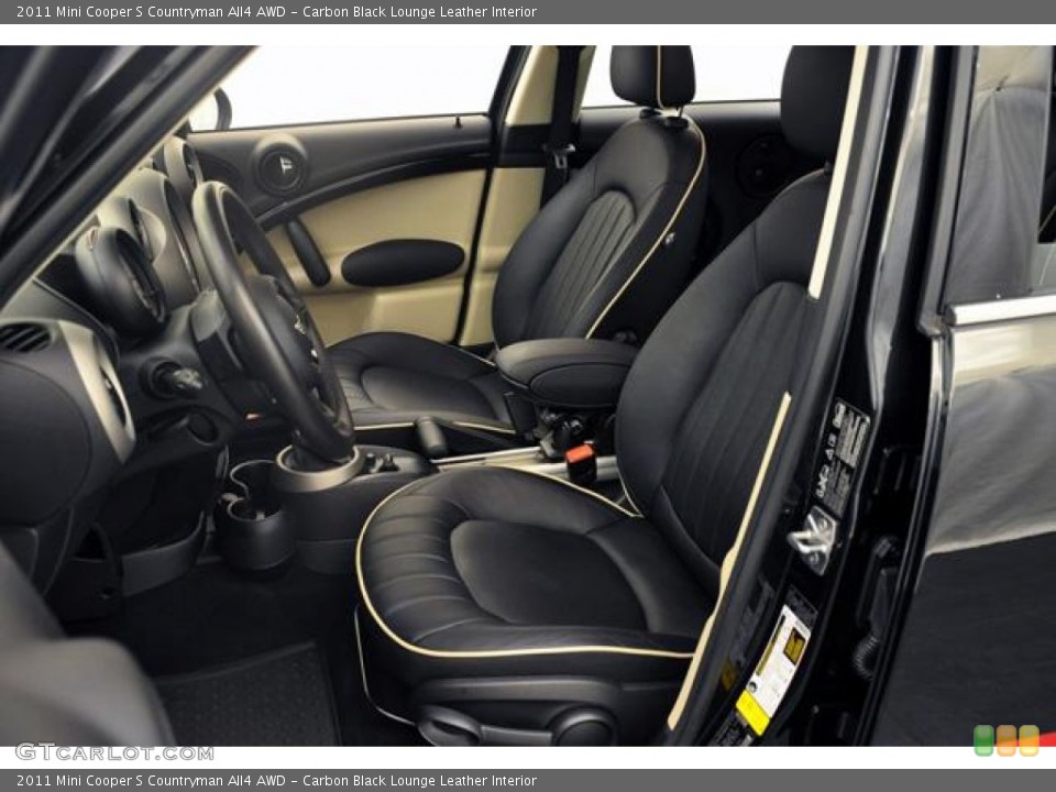 Carbon Black Lounge Leather Interior Photo for the 2011 Mini Cooper S Countryman All4 AWD #66428494
