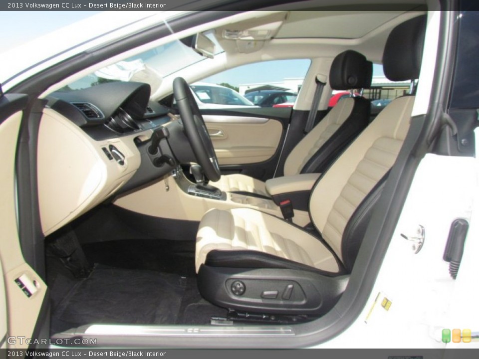 Desert Beige/Black Interior Front Seat for the 2013 Volkswagen CC Lux #66430921