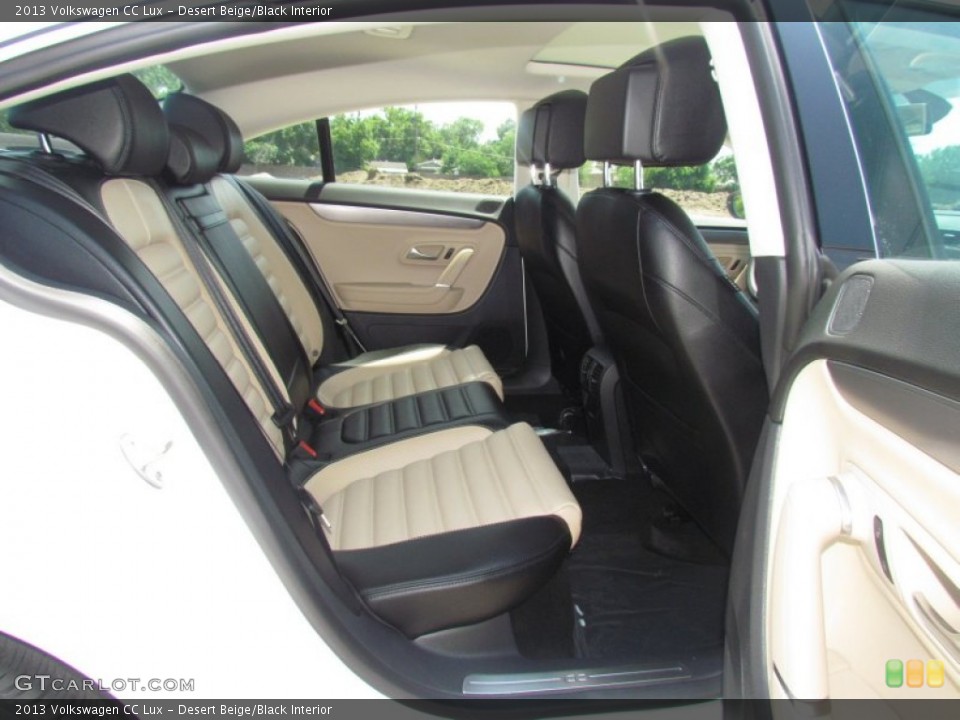Desert Beige/Black Interior Rear Seat for the 2013 Volkswagen CC Lux #66430924