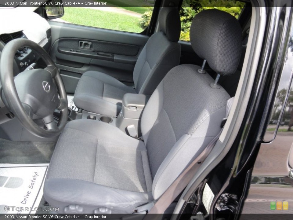 Gray Interior Front Seat for the 2003 Nissan Frontier SC V6 Crew Cab 4x4 #66431858