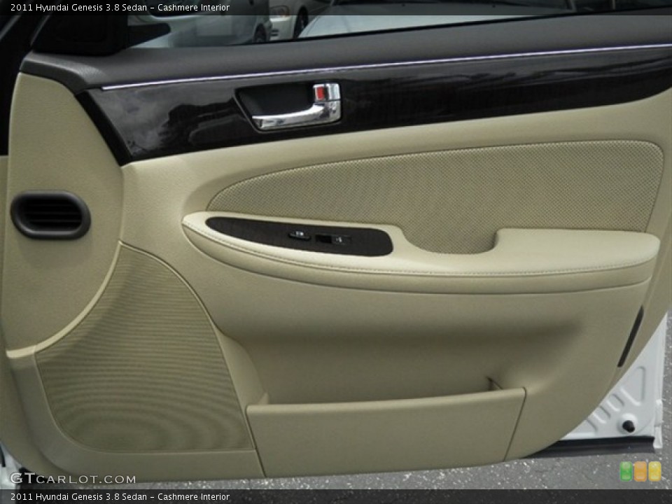 Cashmere Interior Door Panel for the 2011 Hyundai Genesis 3.8 Sedan #66433487