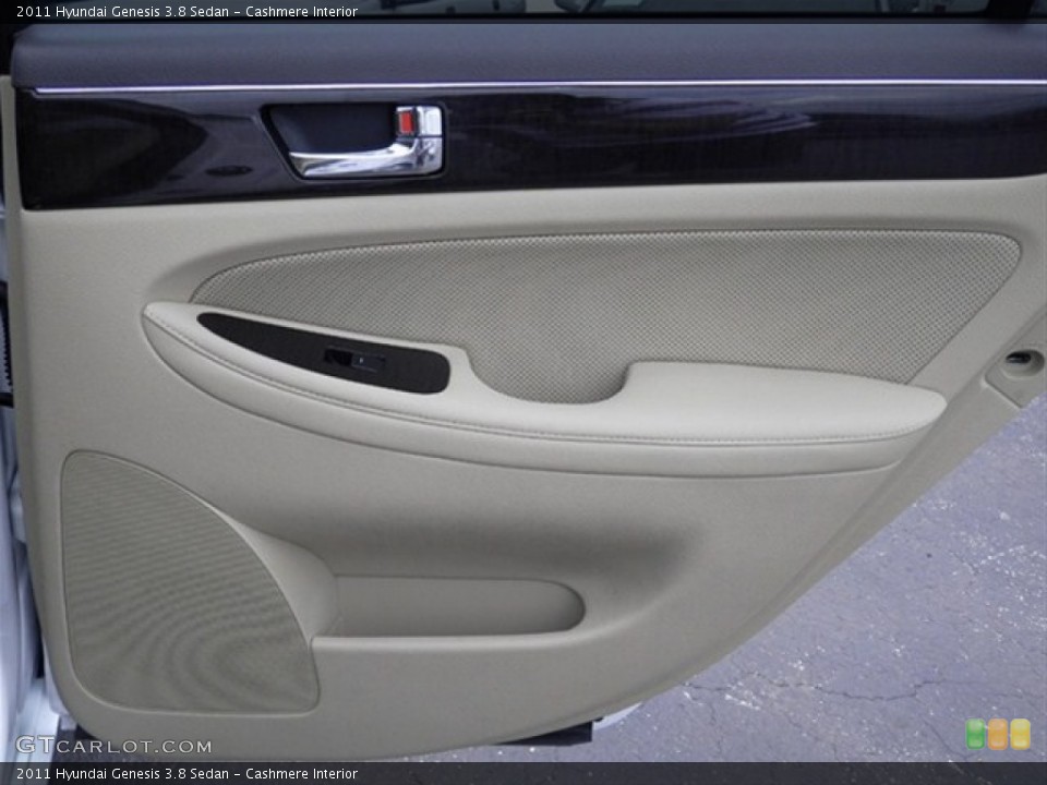 Cashmere Interior Door Panel for the 2011 Hyundai Genesis 3.8 Sedan #66433499