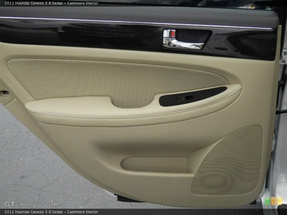 Cashmere Interior Door Panel for the 2011 Hyundai Genesis 3.8 Sedan #66433505