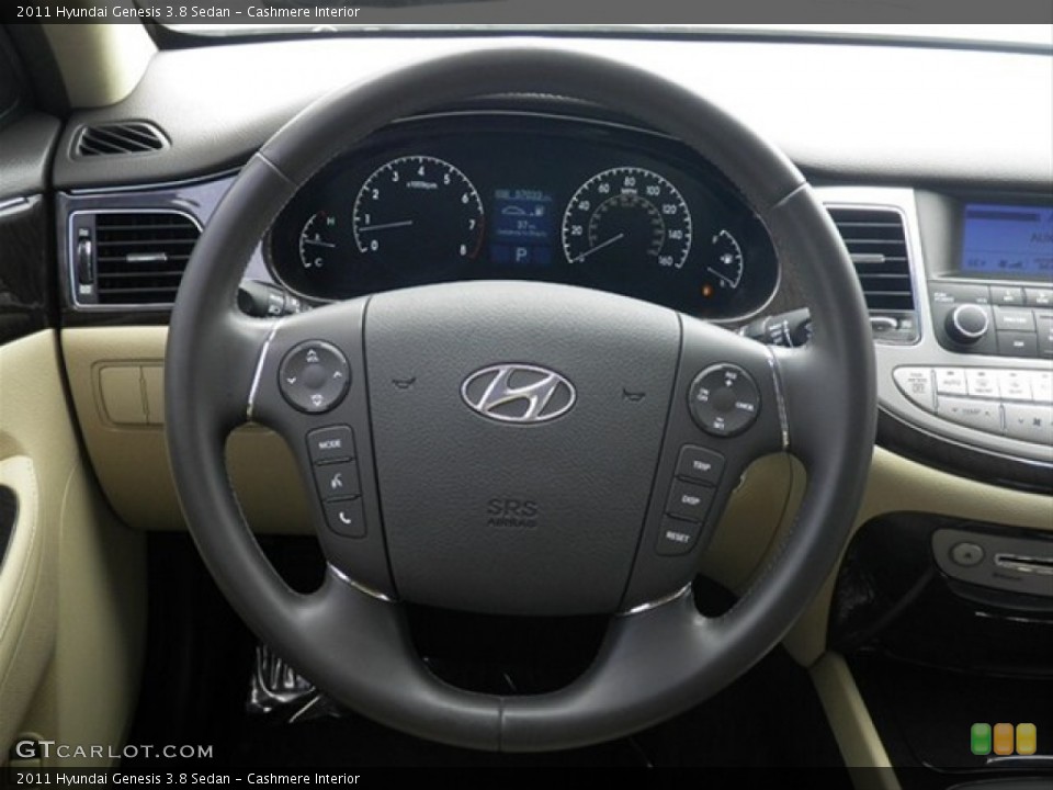 Cashmere Interior Steering Wheel for the 2011 Hyundai Genesis 3.8 Sedan #66433541
