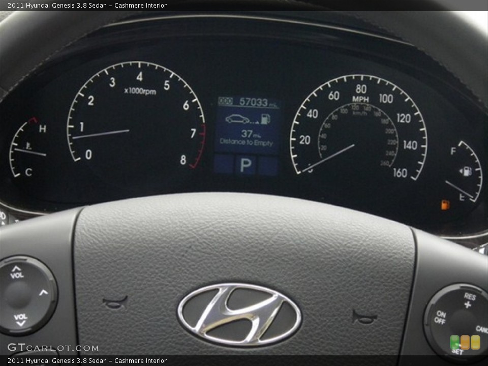 Cashmere Interior Gauges for the 2011 Hyundai Genesis 3.8 Sedan #66433550