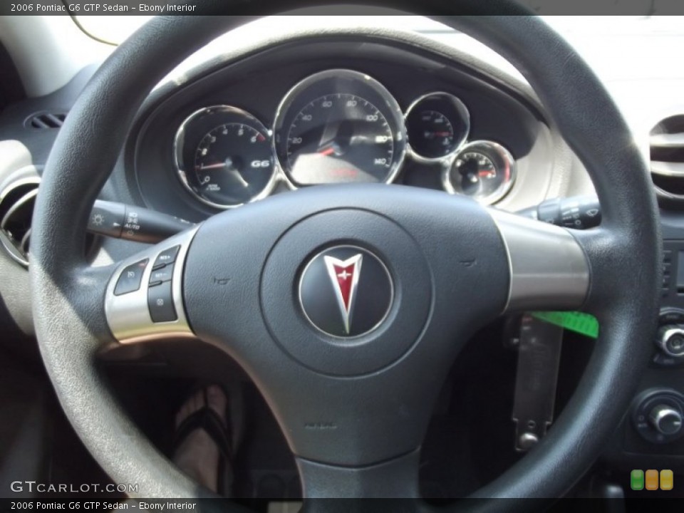 Ebony Interior Steering Wheel for the 2006 Pontiac G6 GTP Sedan #66435149