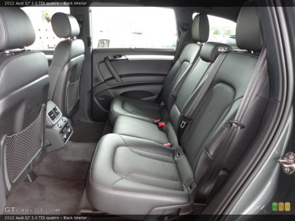 Black Interior Rear Seat for the 2012 Audi Q7 3.0 TDI quattro #66435848