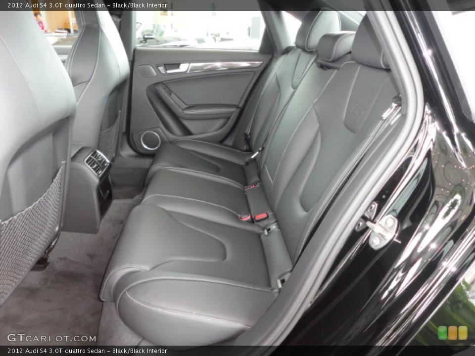 Black/Black Interior Rear Seat for the 2012 Audi S4 3.0T quattro Sedan #66435920