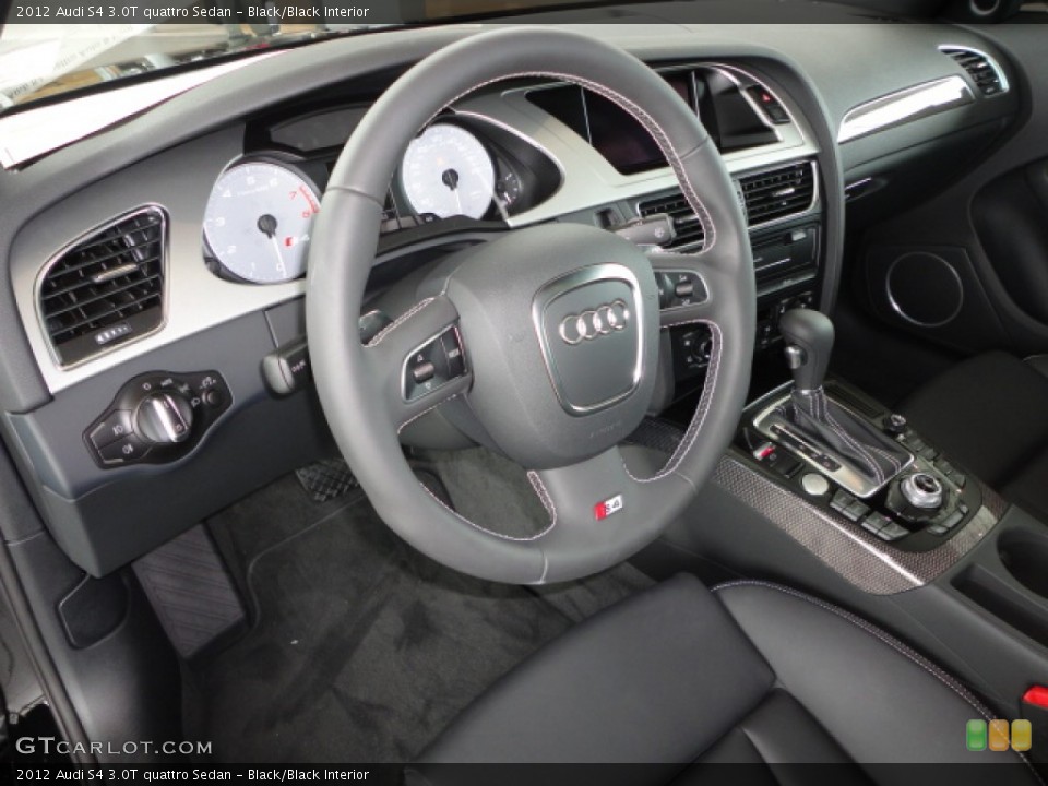 Black/Black Interior Steering Wheel for the 2012 Audi S4 3.0T quattro Sedan #66435935