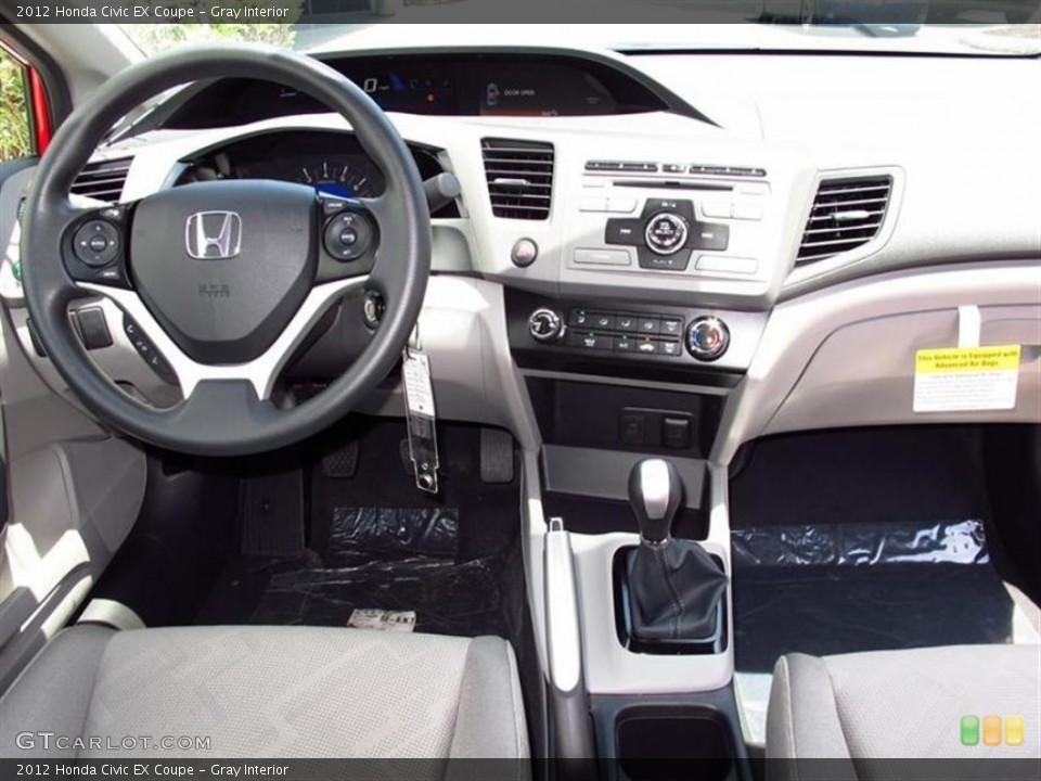 Gray Interior Dashboard for the 2012 Honda Civic EX Coupe #66436877