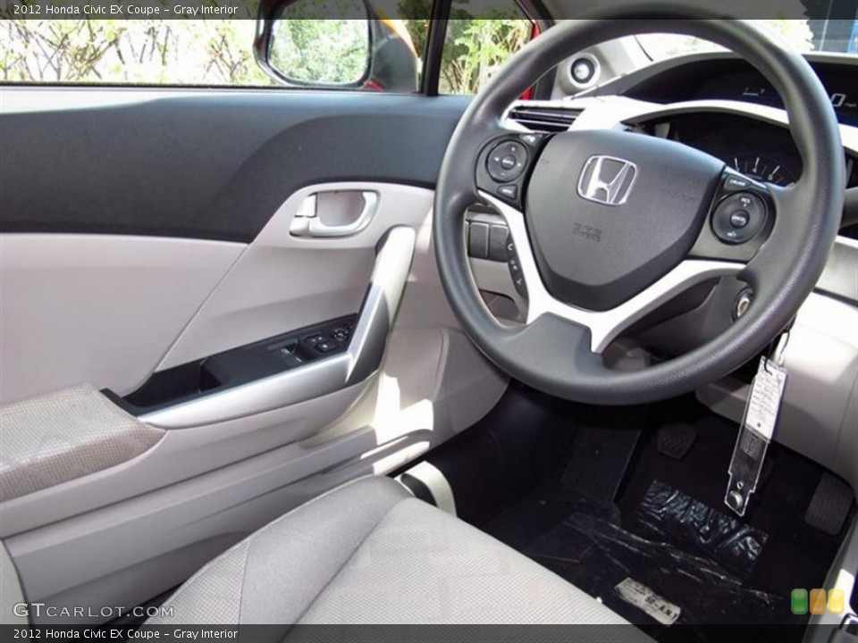 Gray Interior Steering Wheel for the 2012 Honda Civic EX Coupe #66436880