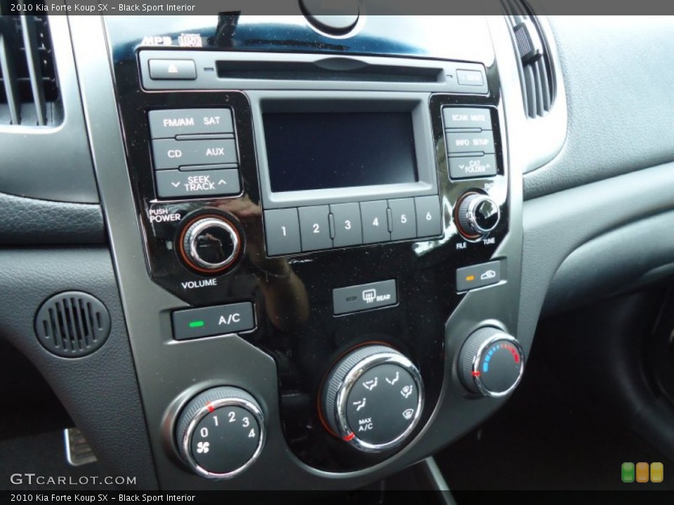 Black Sport Interior Controls for the 2010 Kia Forte Koup SX #66439002