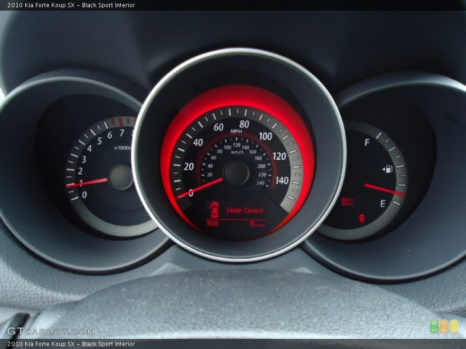 Black Sport Interior Gauges for the 2010 Kia Forte Koup SX #66439023