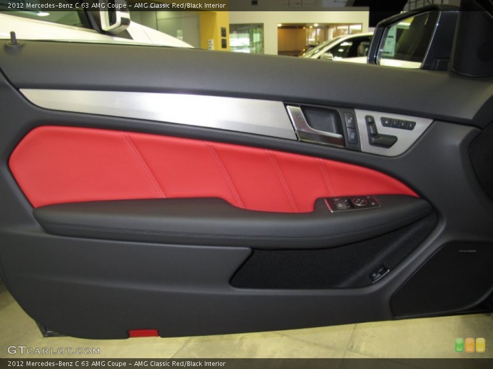 AMG Classic Red/Black Interior Door Panel for the 2012 Mercedes-Benz C 63 AMG Coupe #66440832