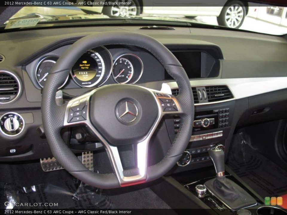 AMG Classic Red/Black Interior Steering Wheel for the 2012 Mercedes-Benz C 63 AMG Coupe #66440841