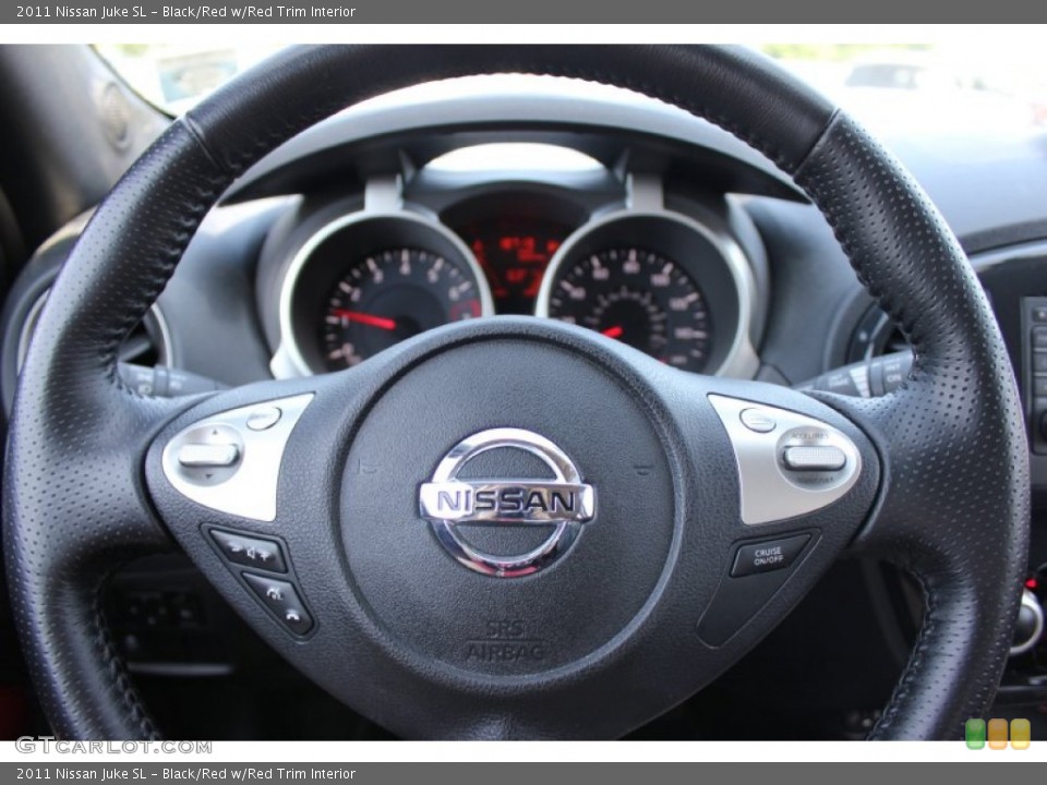 Black/Red w/Red Trim Interior Steering Wheel for the 2011 Nissan Juke SL #66442629