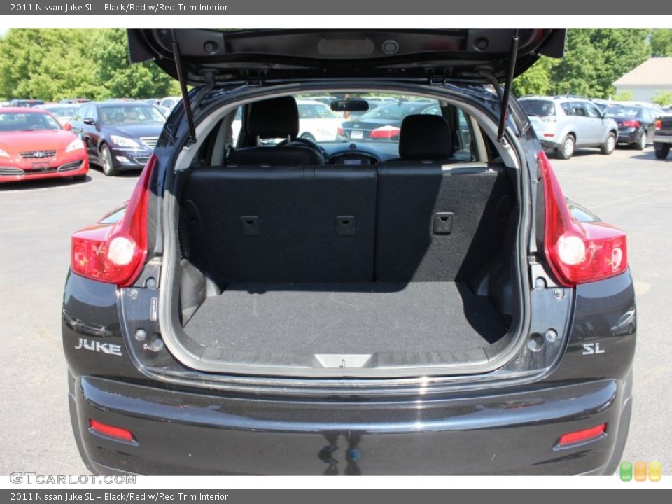 Black/Red w/Red Trim Interior Trunk for the 2011 Nissan Juke SL #66442690