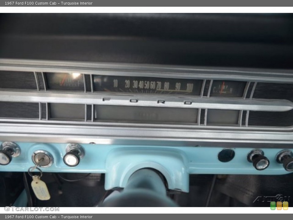 Turquoise Interior Gauges for the 1967 Ford F100 Custom Cab #66444129