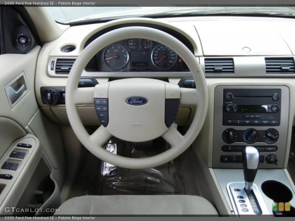 Pebble Beige Interior Steering Wheel for the 2005 Ford Five Hundred SE #66446373