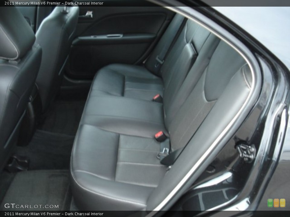 Dark Charcoal Interior Rear Seat for the 2011 Mercury Milan V6 Premier #66447408