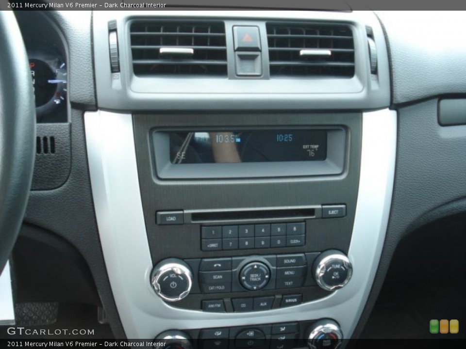 Dark Charcoal Interior Controls for the 2011 Mercury Milan V6 Premier #66447420