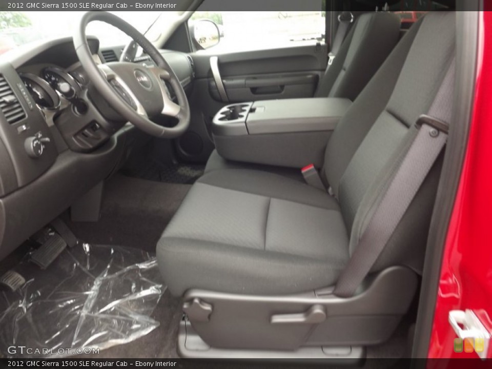 Ebony Interior Photo for the 2012 GMC Sierra 1500 SLE Regular Cab #66450027
