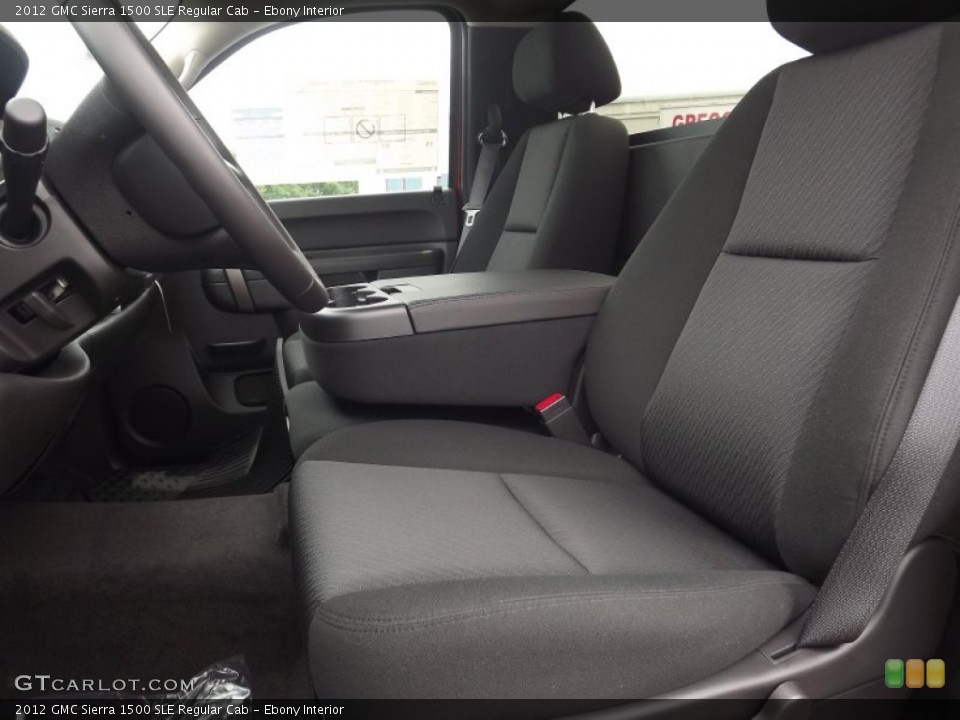 Ebony Interior Photo for the 2012 GMC Sierra 1500 SLE Regular Cab #66450048