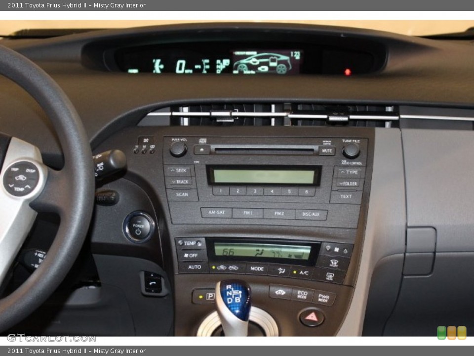 Misty Gray Interior Controls for the 2011 Toyota Prius Hybrid II #66450297