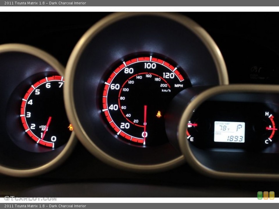 Dark Charcoal Interior Gauges for the 2011 Toyota Matrix 1.8 #66450780