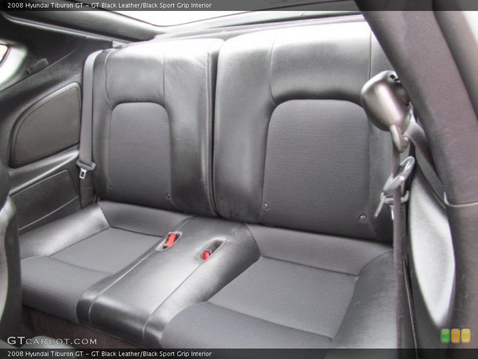 GT Black Leather/Black Sport Grip Interior Rear Seat for the 2008 Hyundai Tiburon GT #66452688
