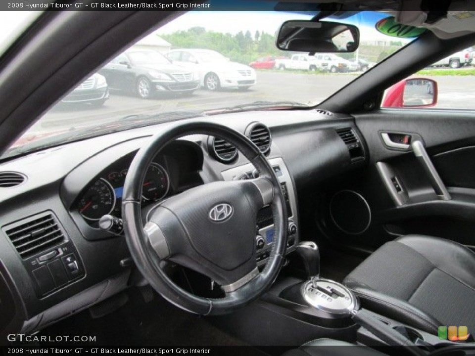 GT Black Leather/Black Sport Grip Interior Dashboard for the 2008 Hyundai Tiburon GT #66452706