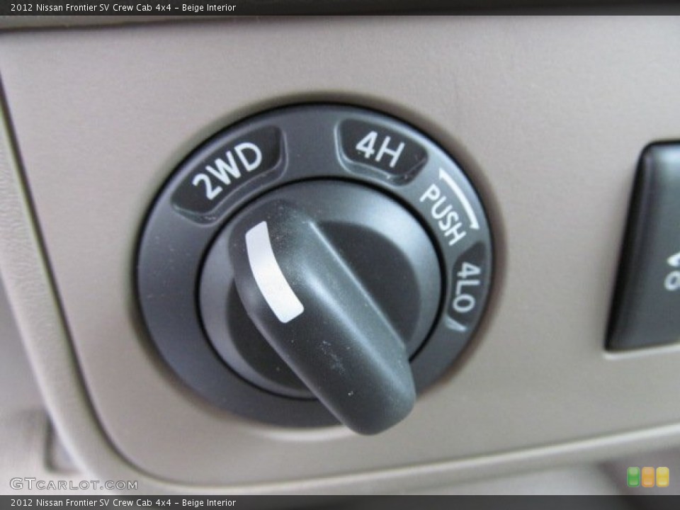 Beige Interior Controls for the 2012 Nissan Frontier SV Crew Cab 4x4 #66452865