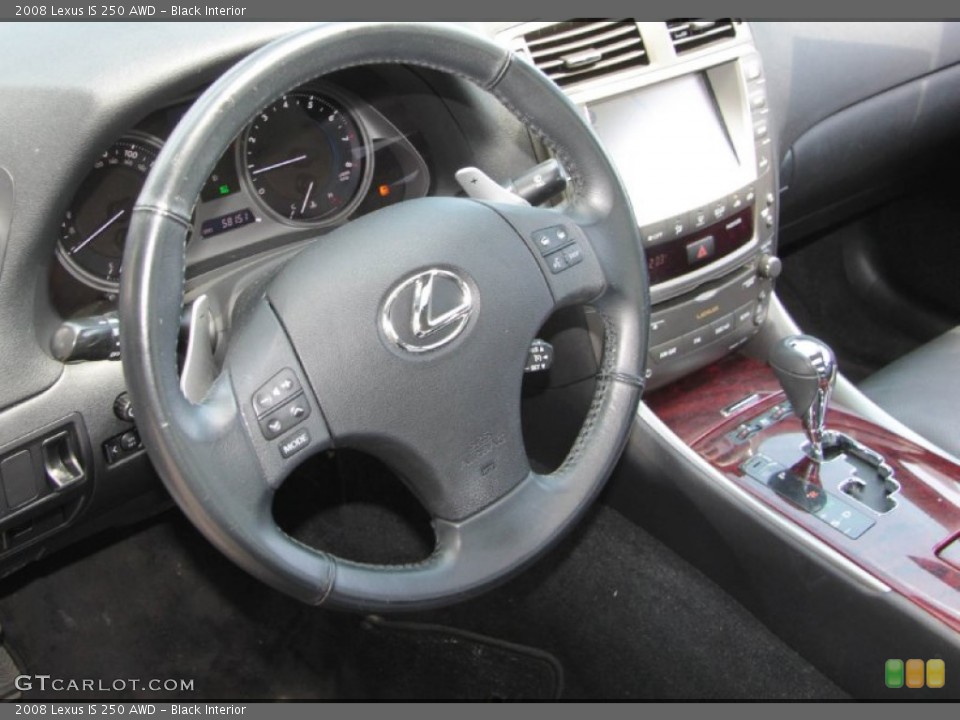 Black Interior Steering Wheel for the 2008 Lexus IS 250 AWD #66453156